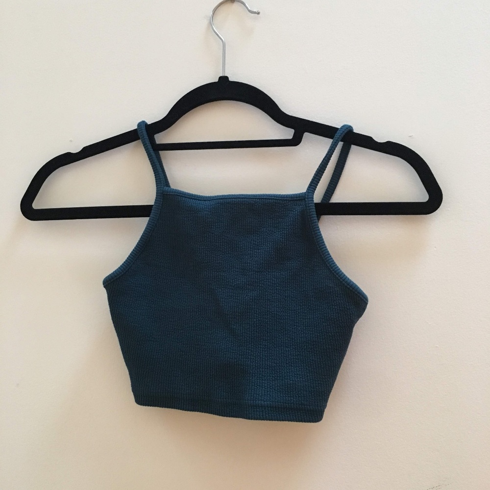 Topshop Ribbed Crop Top